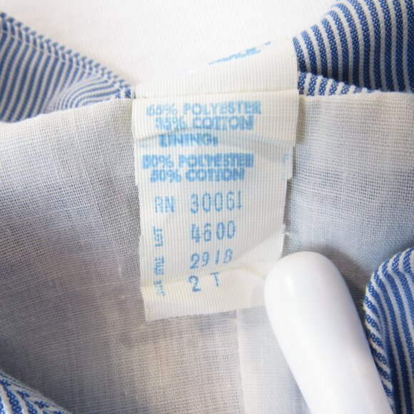 Magic Years Vintage Overall Set Toddler Boy 2T Jacket Shorts Two Piece Pinstripe - Picture 16 of 16